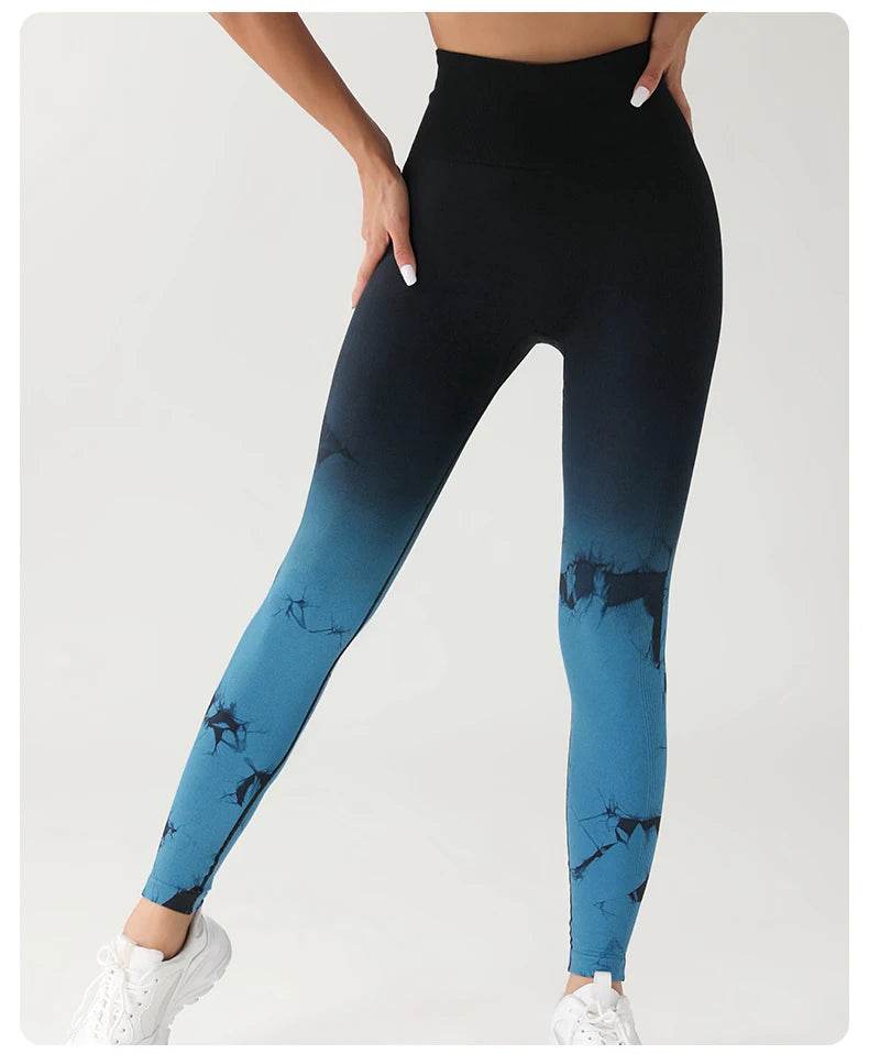 Women's Tie-Dye Seamless Push-Up Leggings - P12 Hub Europe