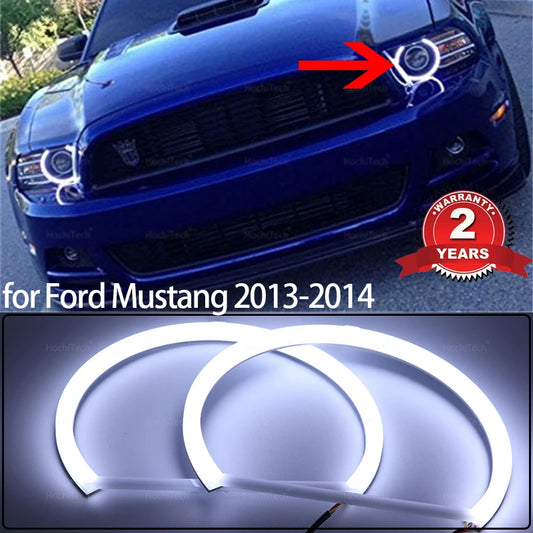 2 Years Warranty Cotton 6000K White LED Angel Eye  Rings Light Kits for Ford Mustang 2013 2014 Car Accessories