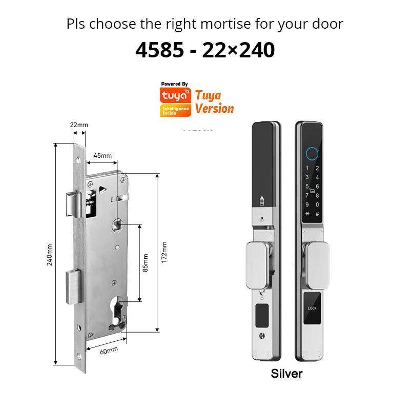 WiFi Smart Sliding Door Lock IP66, Fingerprint, Card, Code - P12 Hub Europe