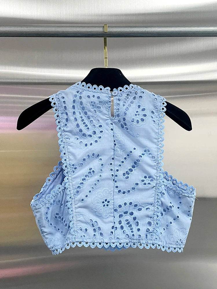 Embroidery Hollow Skirt Set - P12 Hub Europe