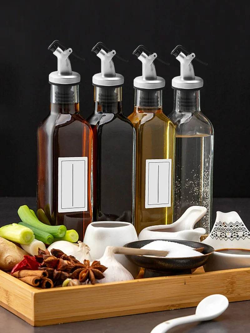 1/10x Oil Bottle Stopper Rubber Lock Plug Seal Leak-proof Food Grade Plastic Nozzle Sprayer Wine Vinegar Spouts Kitchen Tools - P12 Hub Europe