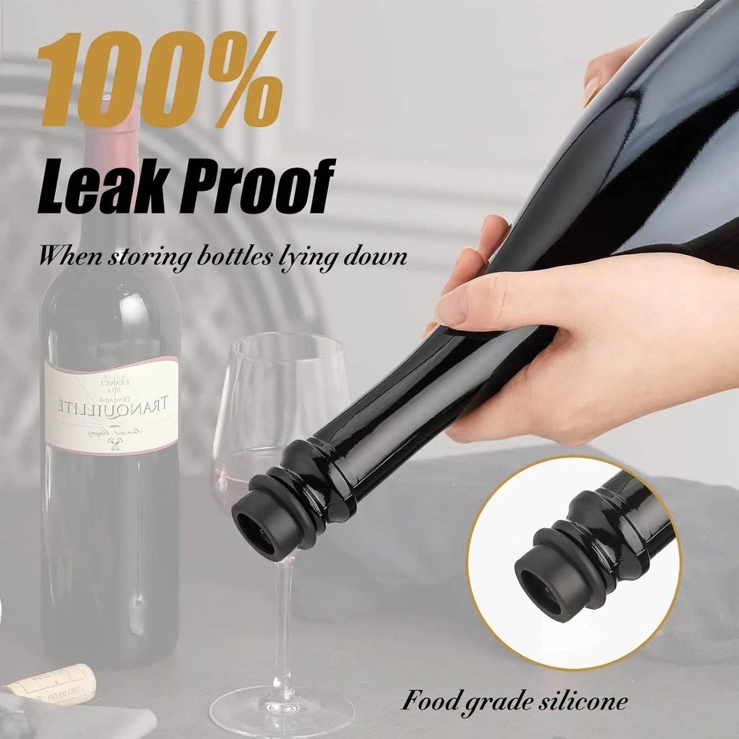 Wine Stopper with Vacuum Pump Wine Home Barware Sealing Preserver Aerator with Silicone Bottle Stopper for Bar Accessories - P12 Hub Europe