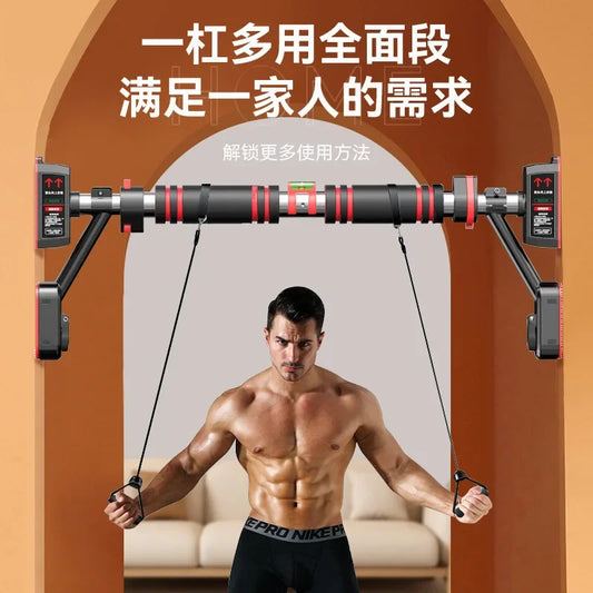 Horizontal bar household indoor door frame pull-up frame fitness equipment single rod telescopic boom on the door
