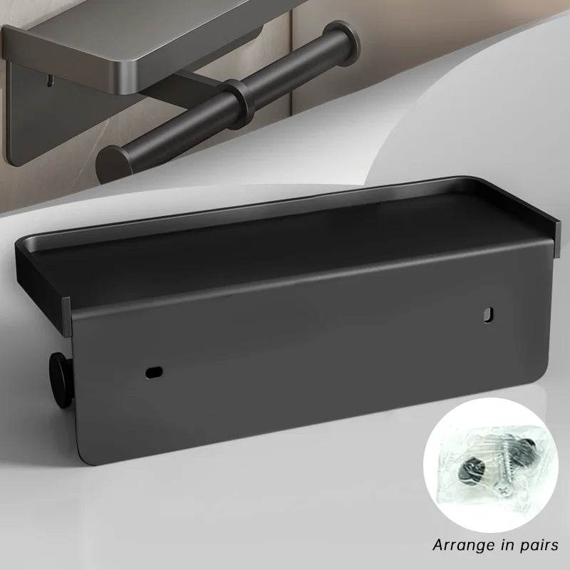Toilet Paper Holder Wall-Mounted Aluminum alloy Toilet paper holder tissue rack Bathroom tissue holder Bathroom Accessories - P12 Hub Europe