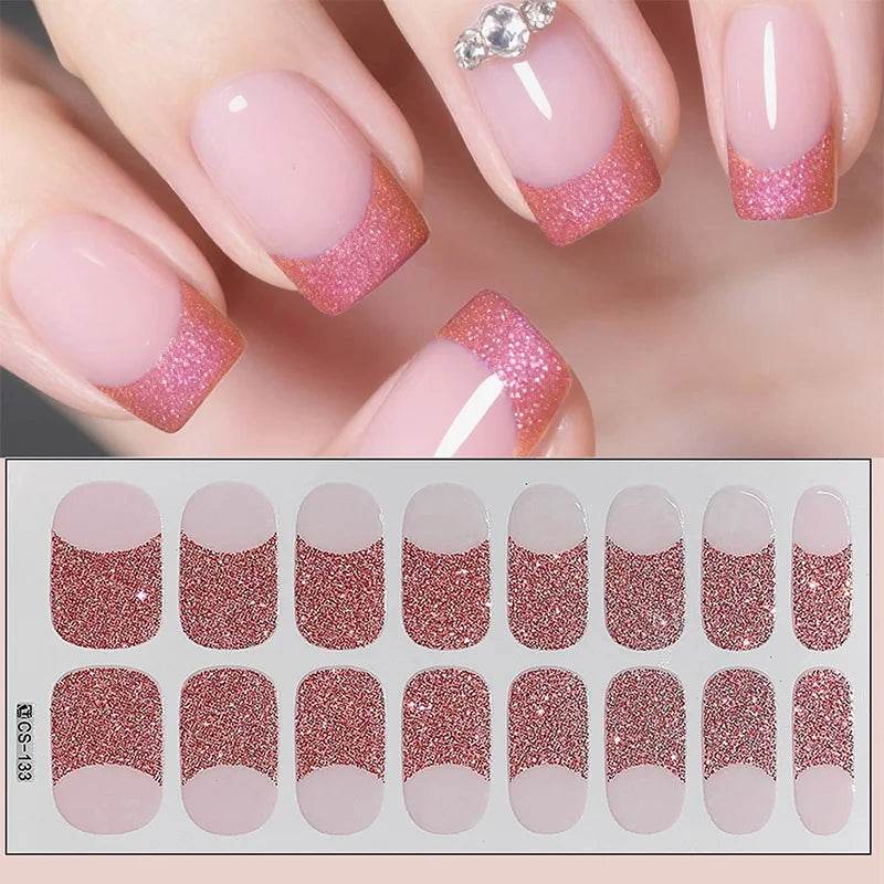 Full Cover Gradient Nail Stickers Multi Color -