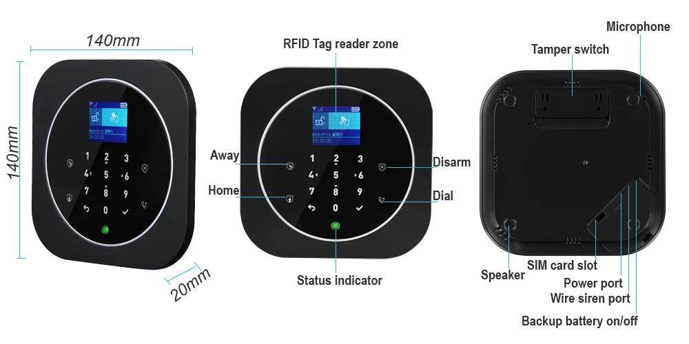 Alarm Smart W9B WiFi GPRS Home - P12 Hub Europe