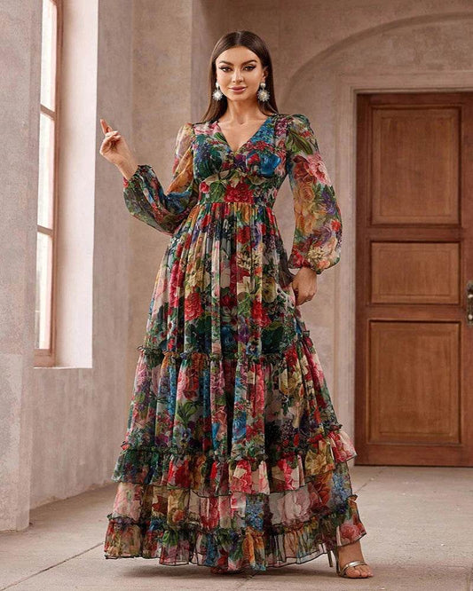Floral Boho Maxi Dress - P12 Hub Europe