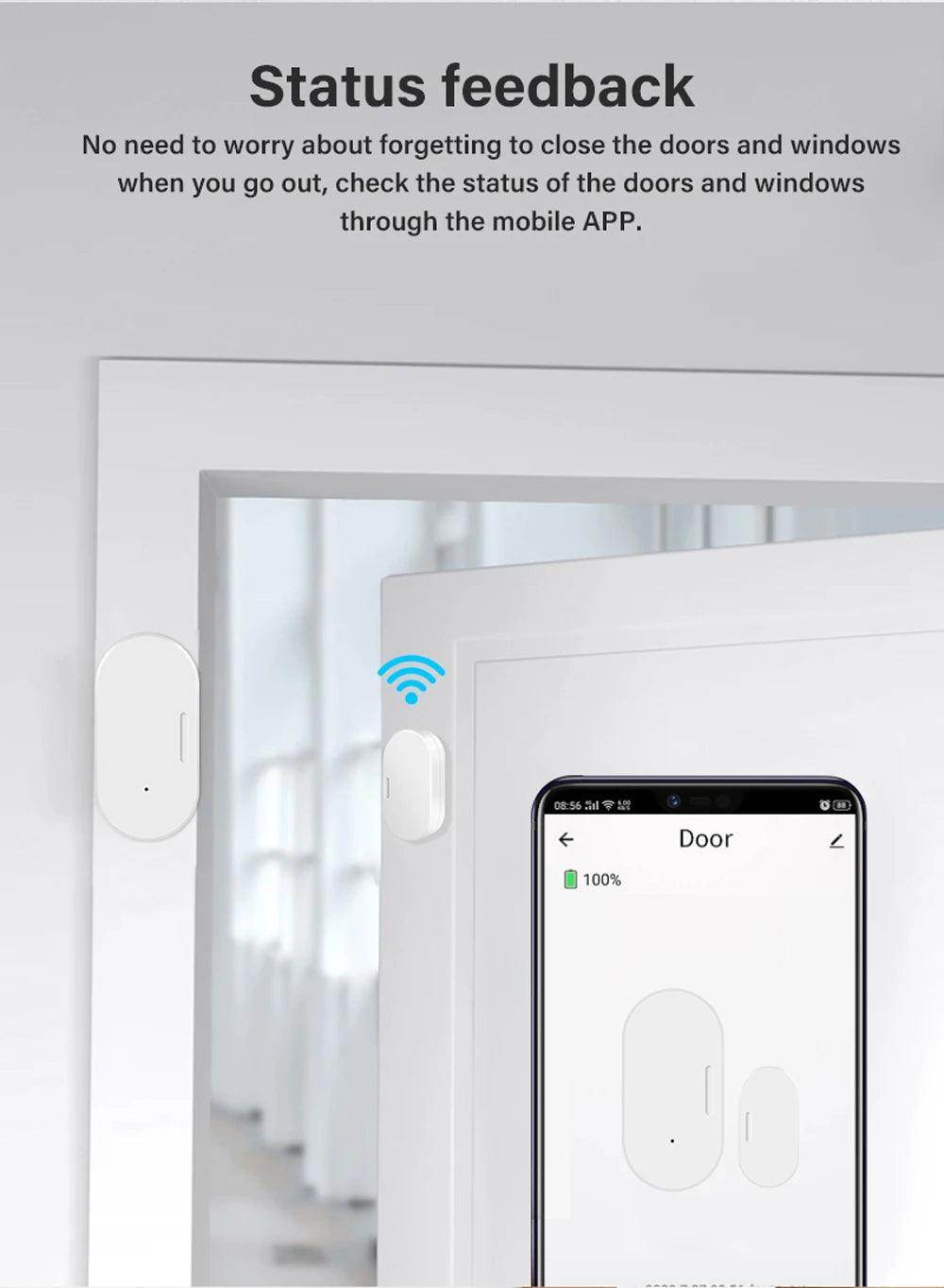 Sensor Door Tuya ZigBee Smart - P12 Hub Europe
