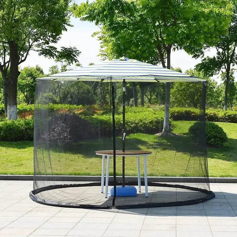 Umbrella Mosquito Net Round Hanging Terrace Umbrella Net for Door Tree Sun Parasol Mosquito Control Net Camping Garden Tent - P12 Hub Europe