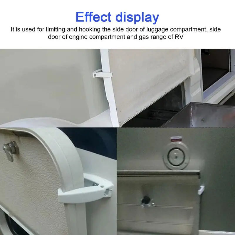 Door Catch Holder Latch For Motorhome Caravan Truck Van Travel Baggage Rv Accessories Camper Trailer White ABS Auto Styling
