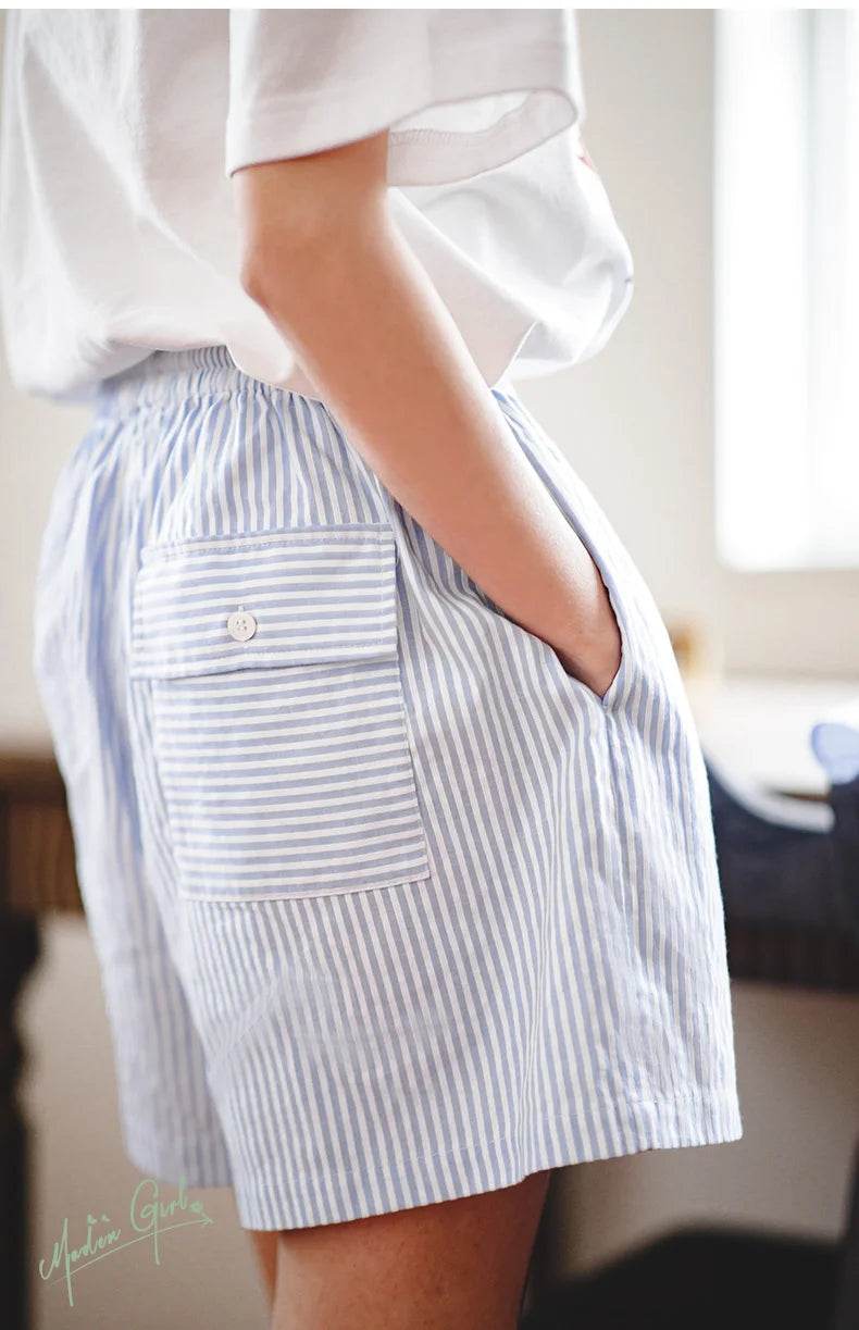 Maden Blue Stripe Shorts Set - P12 Hub Europe