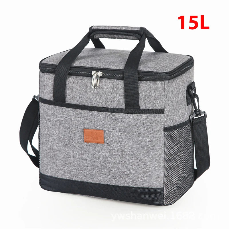 15L/25L Cooler Bag Thermal Bags with Hard Liner Large Insulated Picnic Lunch Bag Box for Camp Travel Outdoor Camping Storage Bag
