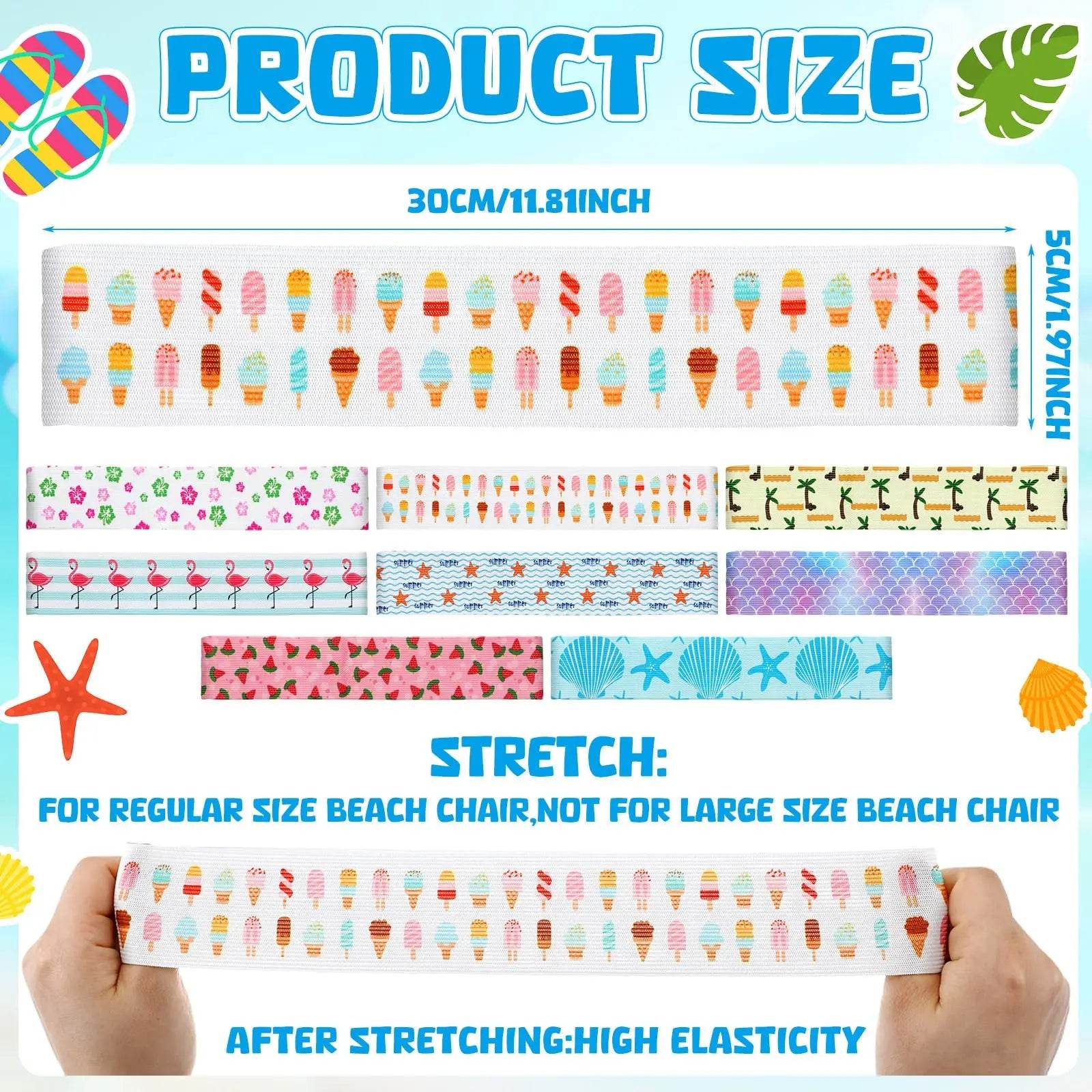 Towel Bands for Beach Chairs Colorful Windproof Beach Towel Straps Elastic Bed quilt Sheet Storage Belt Durable Cruise Clips - P12 Hub Europe