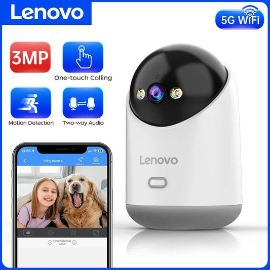 Baby Monitor Lenovo 3MP 5G WiFi PTZ Auto Track - P12 Hub Europe