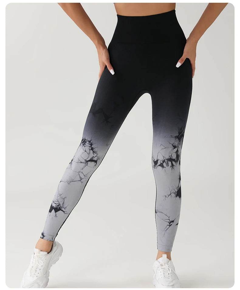Women's Tie-Dye Seamless Push-Up Leggings - P12 Hub Europe