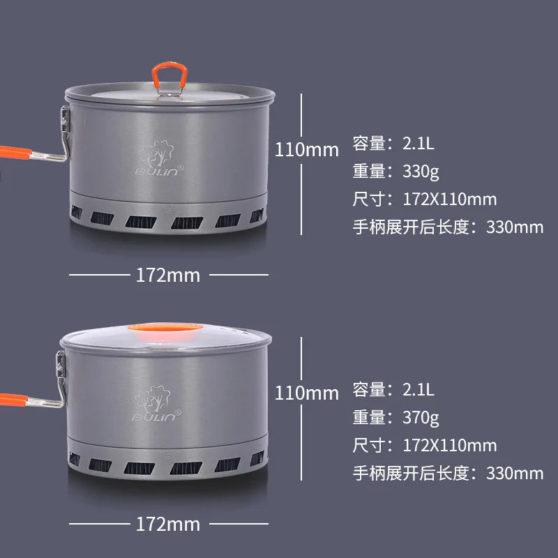Camping Energy Saved Cooking Pot Bulin S2500 Energy Collected Pot 2L