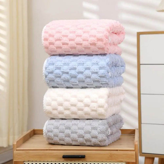 Soft Coral Velvet Towel Plain Edge Thickening Towel Easy Shed Color Solid Household Absorbent Easy Soft To Not Is Towels F5F9 - P12 Hub Europe
