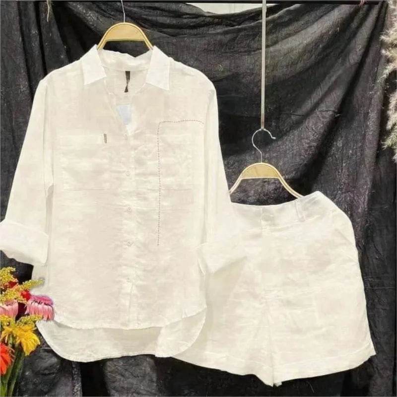 Cotton Linen Shorts Set - P12 Hub Europe