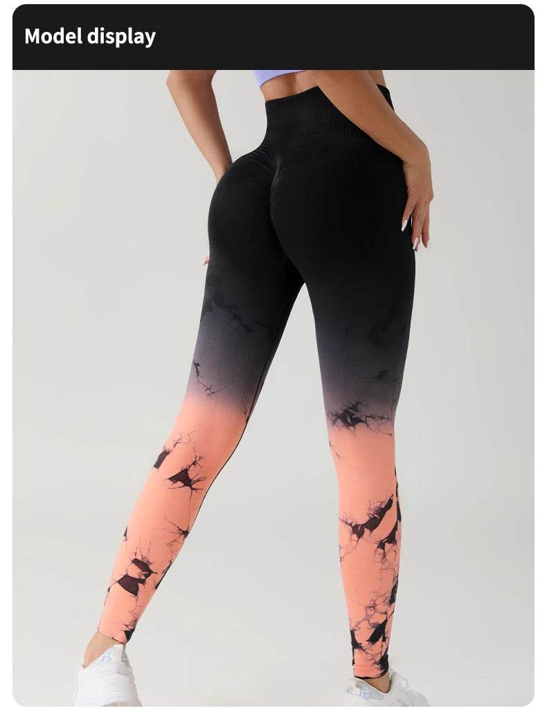 Women's Tie-Dye Seamless Push-Up Leggings - P12 Hub Europe