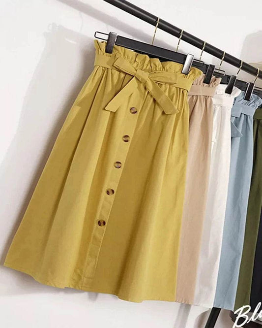 Women's Korean Pleated Midi Skirt - P12 Hub Europe