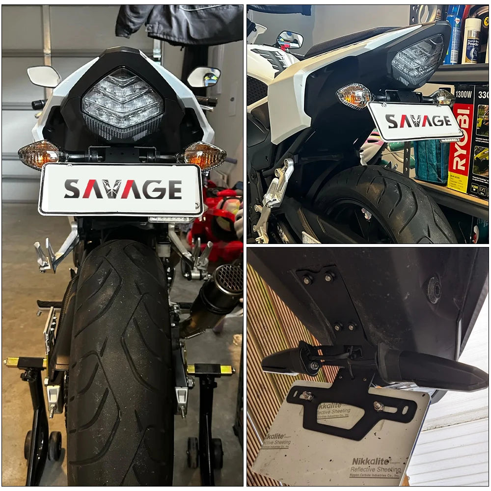 License Plate Holder For HONDA CBR500R CB500F Hornet 500 Motorcycle Tail Tidy Frame Fender Eliminator LED Light CB 500F CBR 500R