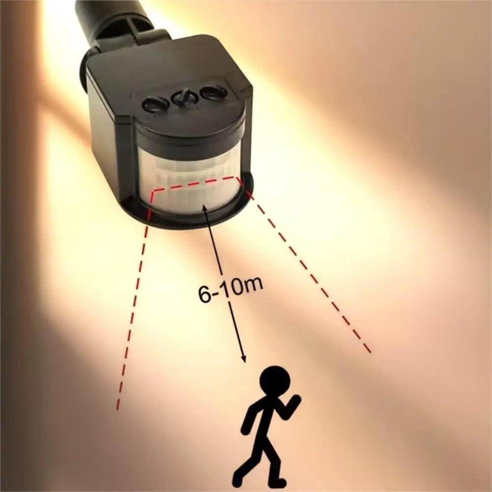 220V PIR Motion Sensor, 180° Rotating | Outdoor LED Light - P12 Hub Europe