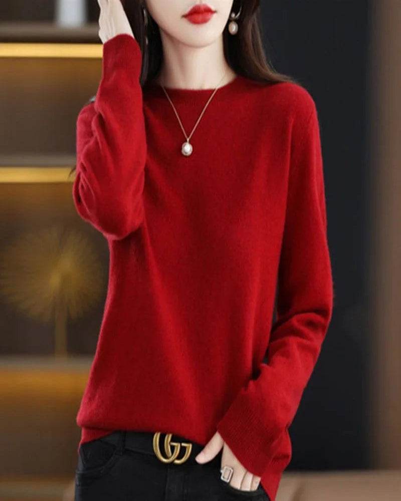 Women's Basic O-Neck Sweater - P12 Hub Europe
