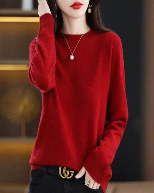 Women's Basic O-Neck Sweater - P12 Hub Europe