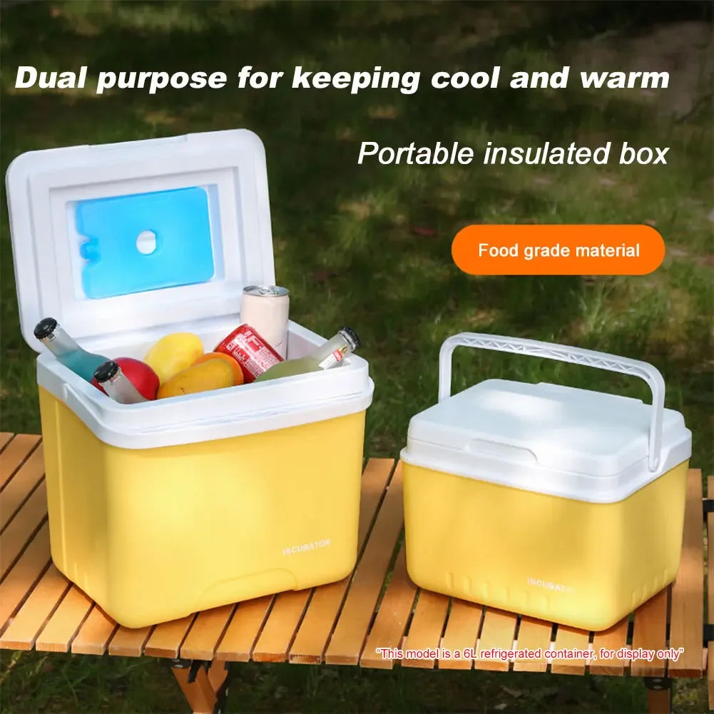 15L Insulated Ice Chest Multipurpose Portable Ice Bucket Outdoor Hard Cooler for Camping Picnic Beach Drink Beverage Fishing