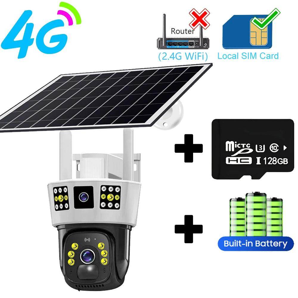 Solar Camera PTZ 4G/WiFi 12MP 6K, 10x Zoom, Color Night - P12 Hub Europe