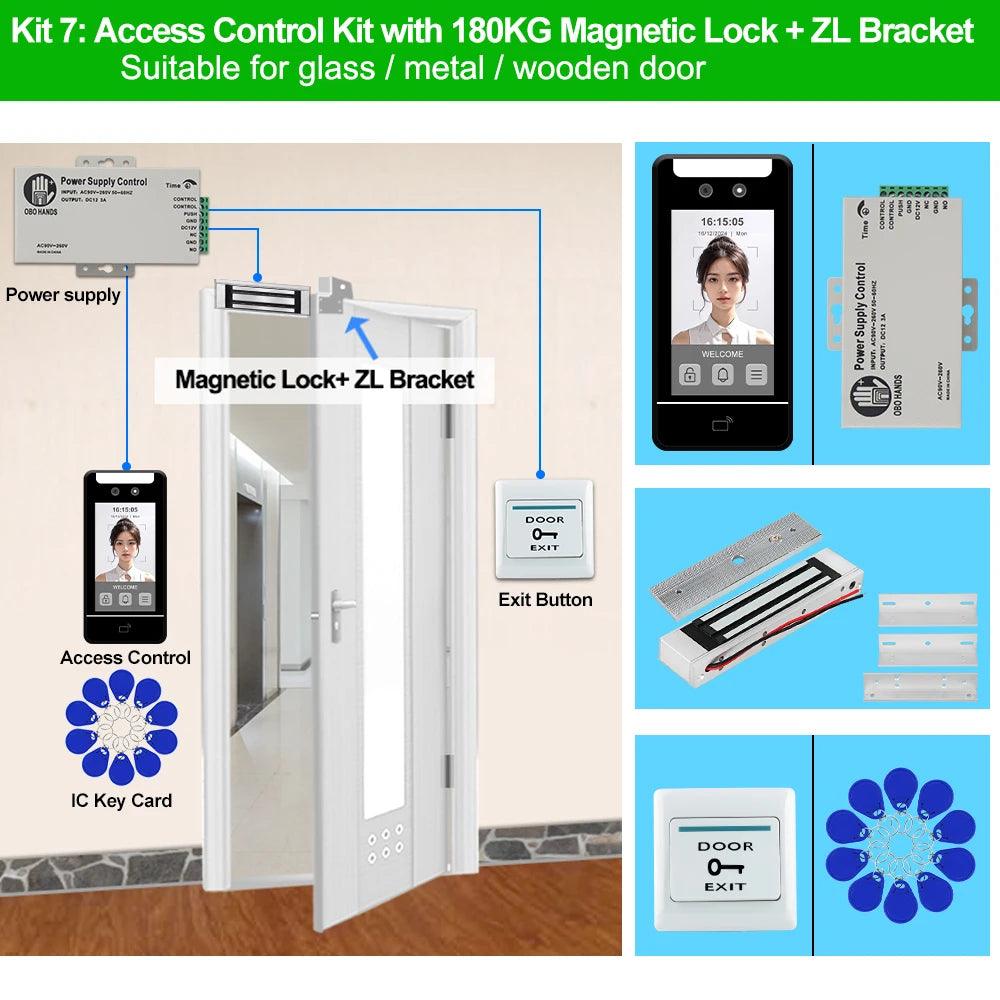 Face Recognition Access Control 5" Touch, IP65, RFID, Password, Attendance - P12 Hub Europe