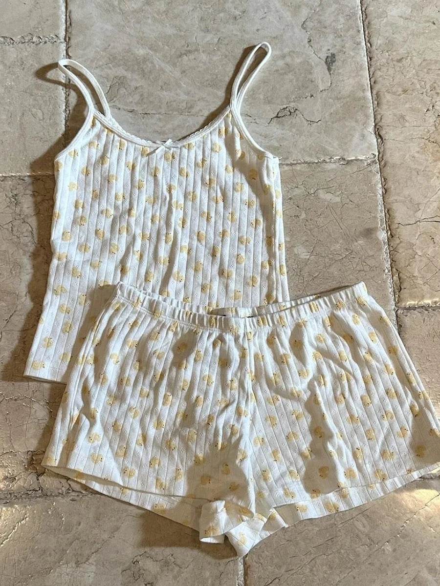 Sweet Strawberry Eyelet Shorts Set - P12 Hub Europe