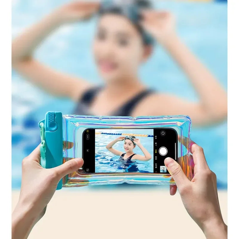 1/5PCS Mobile Phone Waterproof Bag With Touch Screen, Swimming Specific Water Park, Drifting Laser Phone Storage Bag, Phone Case