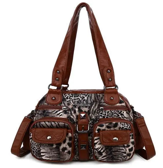 Angelkiss Women Handbags Satchel Top-handle Handbag PU Shoulder Bag Dumpling Pack Give Gifts Shoulder Bags Phone Money Pack