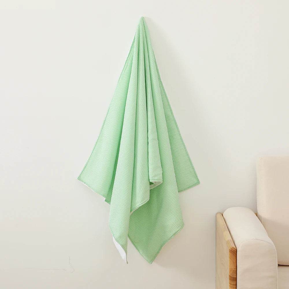 Seersucker Beach Towel For Kids Men Women Water Absorbing Terry Cloth Stripe Pool Towel Absorbent Towels for Bathroom - P12 Hub Europe