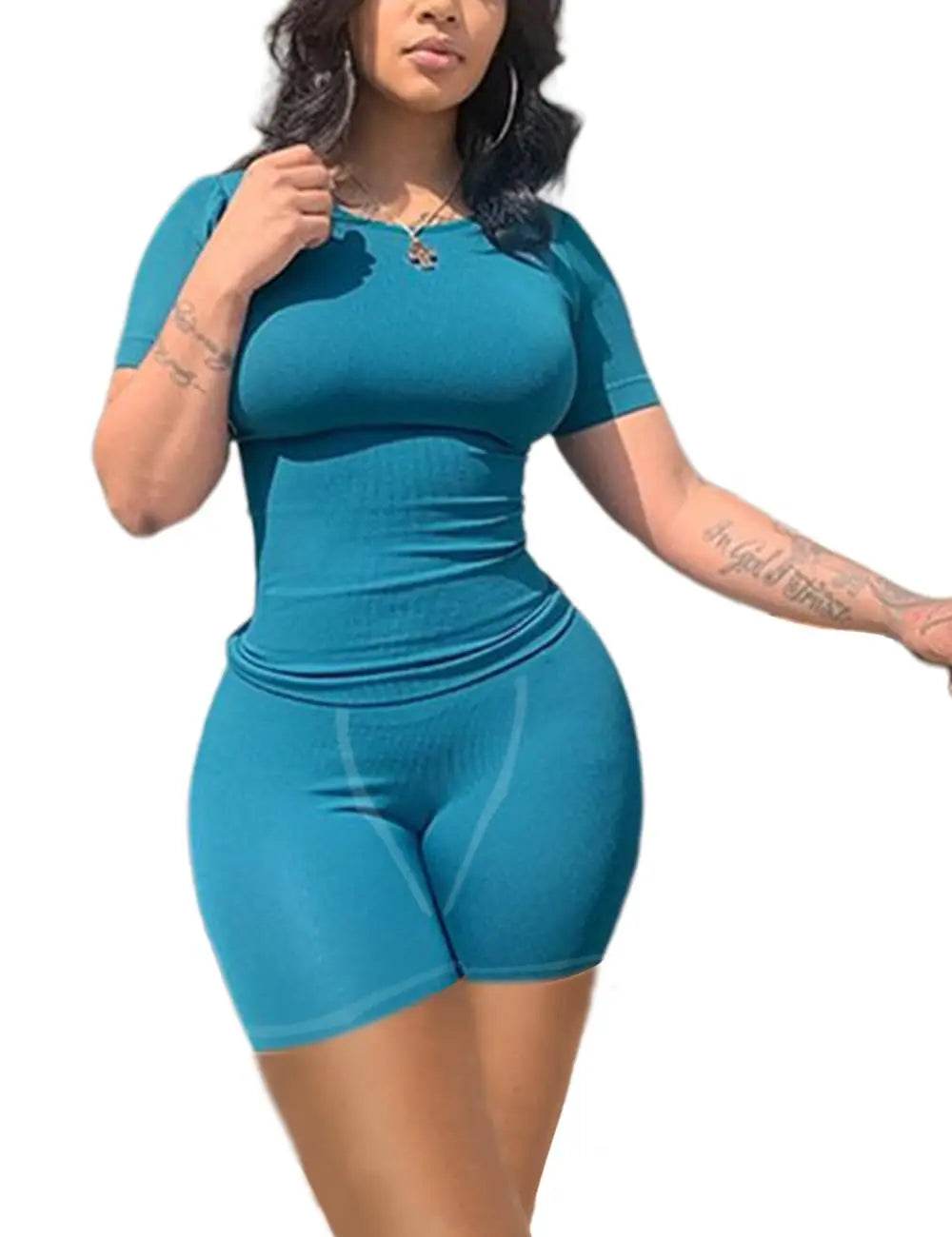 Ribbed Summer Lounge Shorts Set - P12 Hub Europe