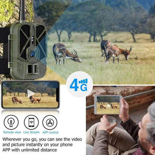 Outdoor Camera 4G 4K Cellular 50MP, Live Video, Battery, IP66 - P12 Hub Europe