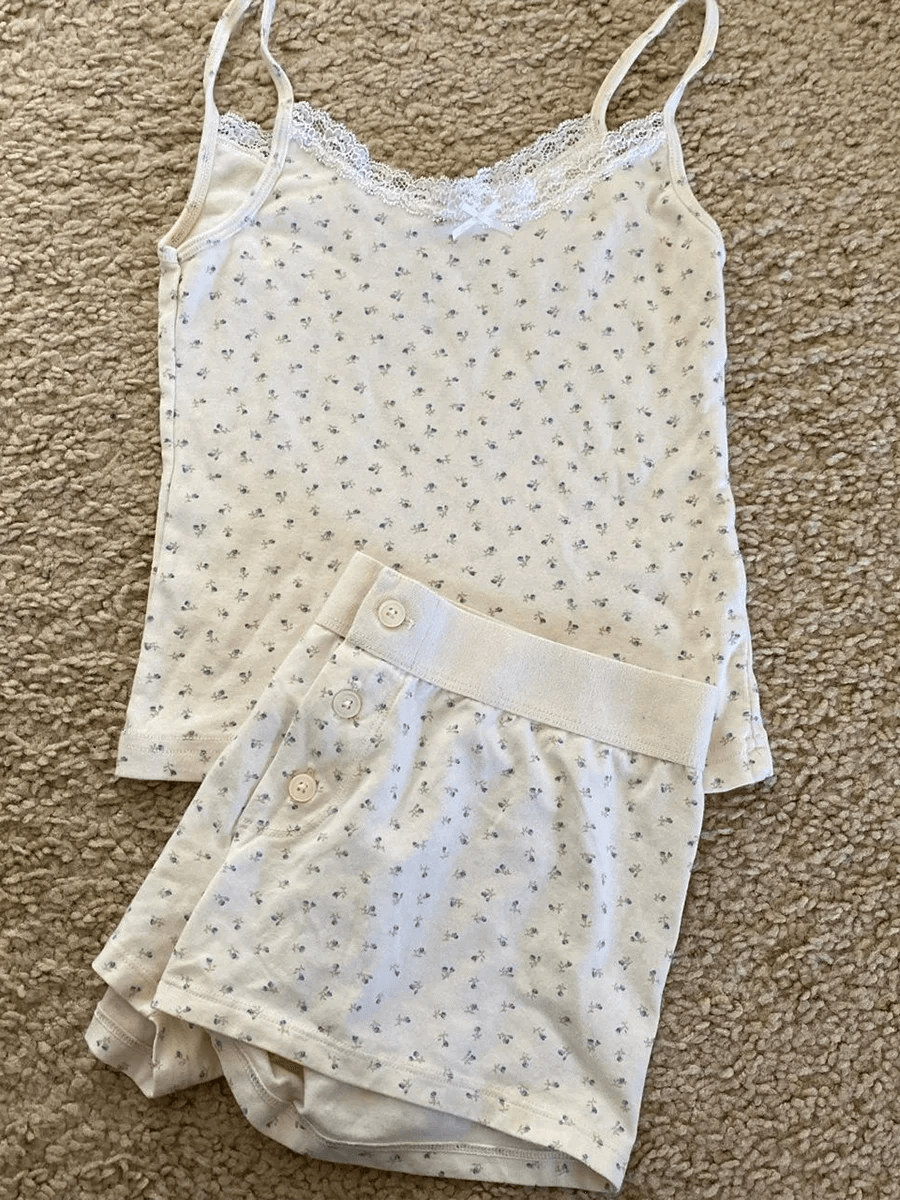 Sweet Strawberry Eyelet Shorts Set - P12 Hub Europe