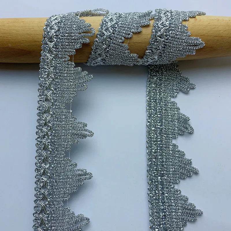 4m/13.12ft each pack Golden lace trims big wide sewing hat curtain dress accessory DIY handmake craft ribbons fabric decoration - P12 Hub Europe