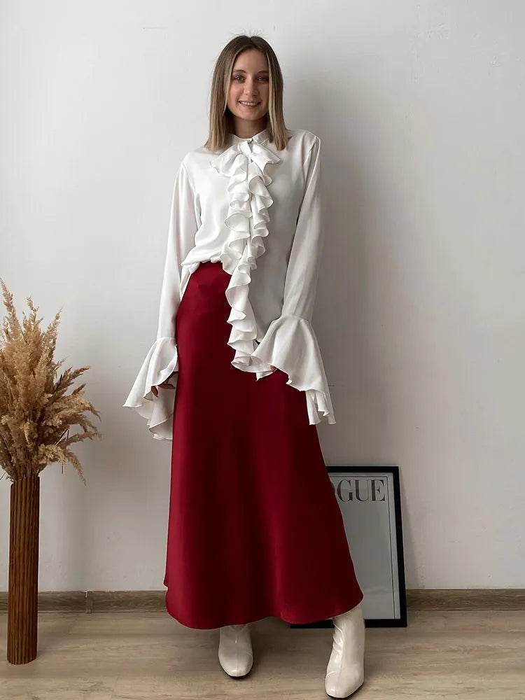 Women's Satin Maxi Skirt - P12 Hub Europe