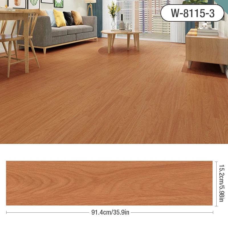 3D Self-Adhesive thick Wood Grain Floor sticker Wallpaper Modern Wall Sticker Waterproof Living Room Toilet Kitchen Home Decor - P12 Hub Europe