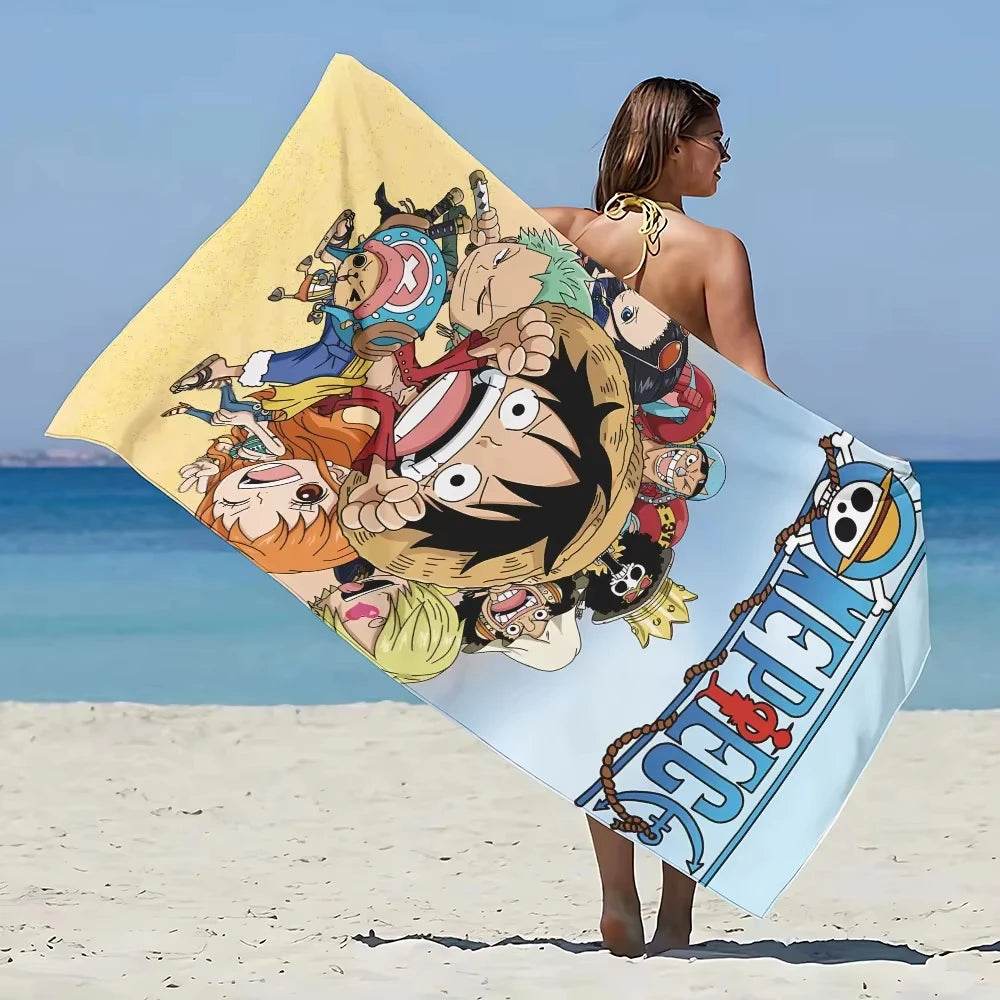 Anime One PIECES Luffys Gear 5 Beach Towel Microfiber Sand Free Quick Dry Pool Towels Gift for Women Travel Gym Shower Camping - P12 Hub Europe
