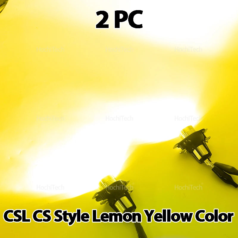 20W/pair High Power Angel Eyes Bulbs for BMW E90 E91 LCI Halogen Headlight 2009-2011 CSL CS Style Lemon Yellow LED Marker Light