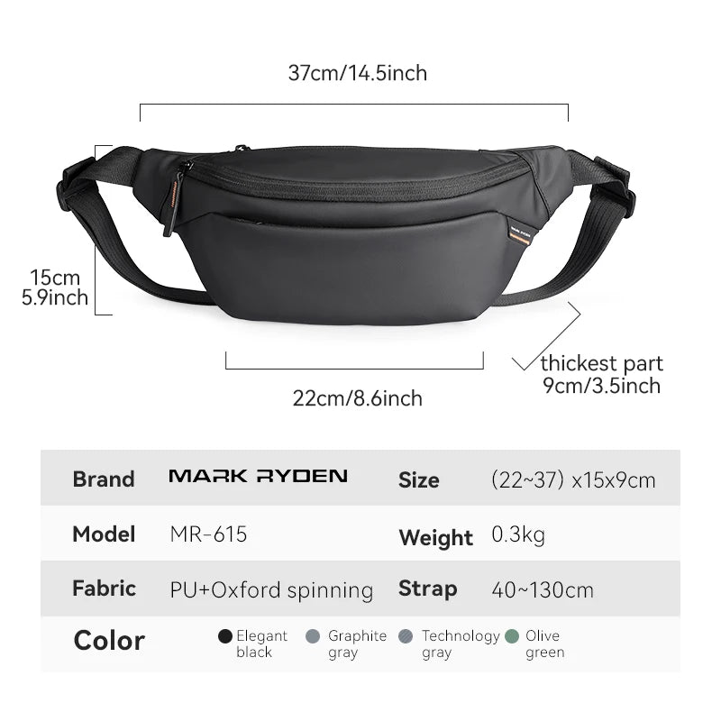 MarkRyden Brak: lightweight fashion everyday crossbody men's bags sling bag mens crossbody bag small bag bags for man