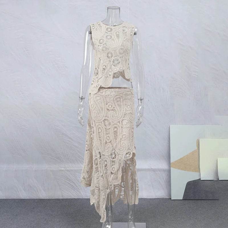 Crochet Irregular Skirt Set - P12 Hub Europe