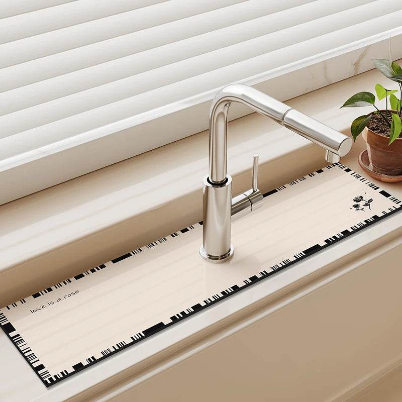 Diatomite Sink Faucet Drain Pad Absorbent Drying Mat For Kitchen Countertop Kitchen Sink Splash Mat Non-slip Table Mat - P12 Hub Europe