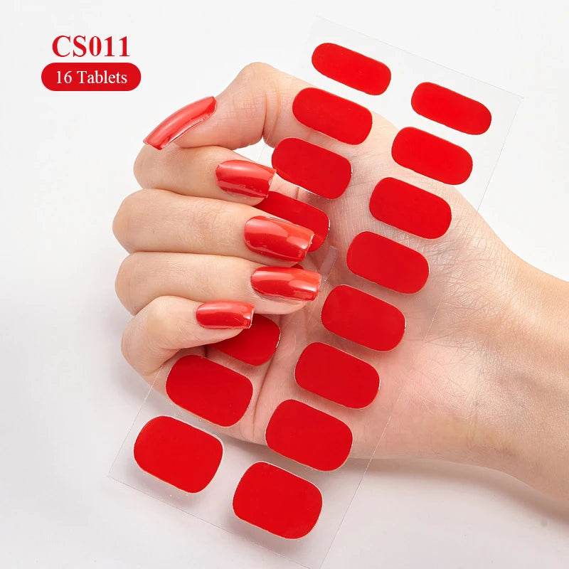 Full Cover Gradient Nail Stickers Multi Color -