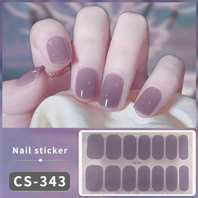 Full Cover Gradient Nail Stickers Multi Color -