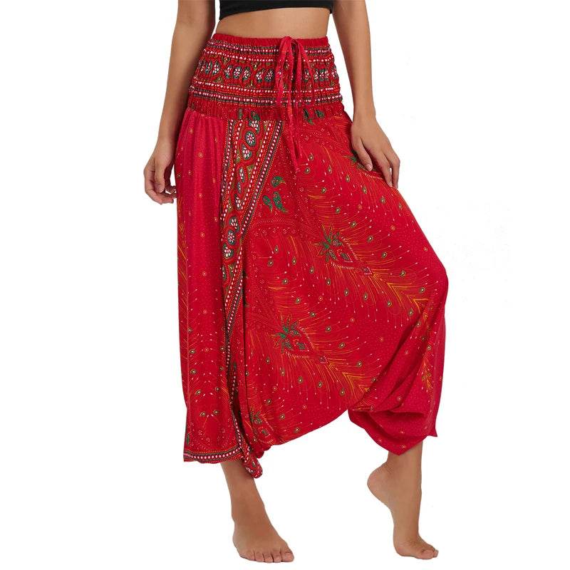 Women's Boho Harem Rayon Pants - P12 Hub Europe