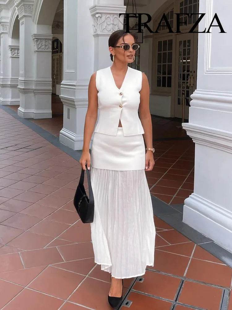 Knitted Vest Skirt Set - P12 Hub Europe